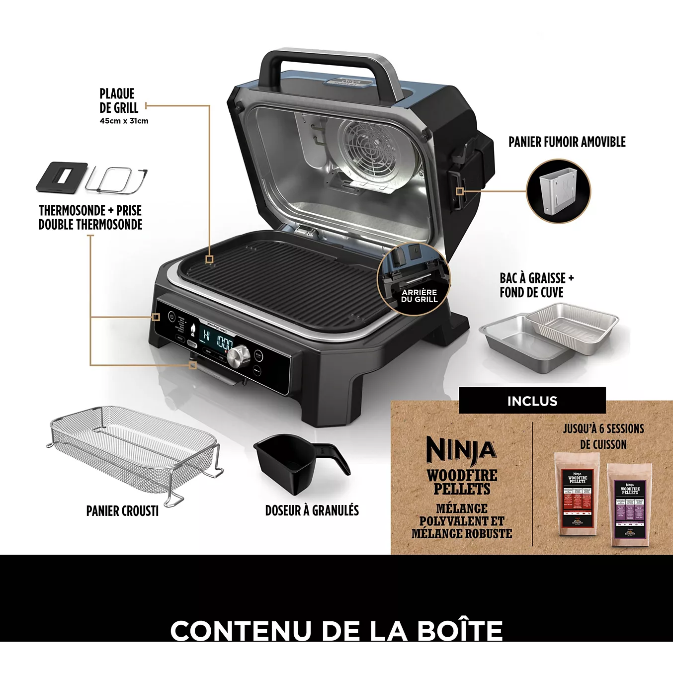Barbecue électrique NINJA OG901EU Woodfire pro – Image 6