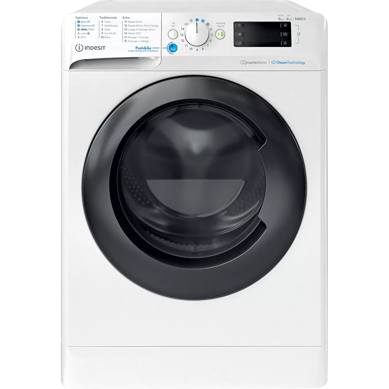 Lave linge séchant hublot INDESIT BDE96435WKVFR – Image 2