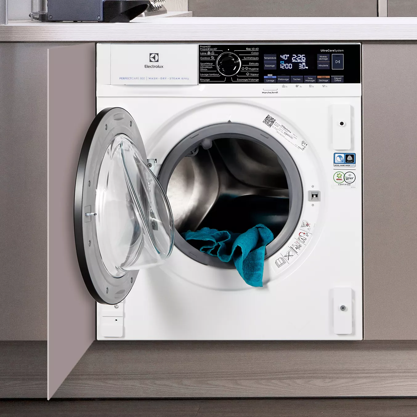 Lave linge séchant hublot encastrable ELECTROLUX EW8W3816BI – Image 11
