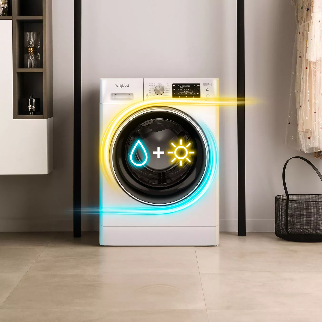 Lave linge séchant hublot WHIRLPOOL FFWDD1176258BCVFR – Image 15