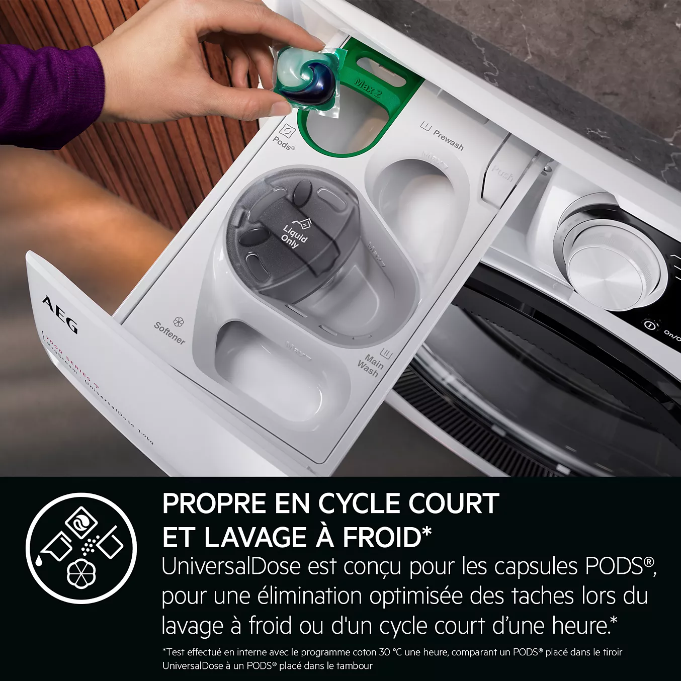 Lave linge séchant hublot AEG LWR73A166NV – Image 8