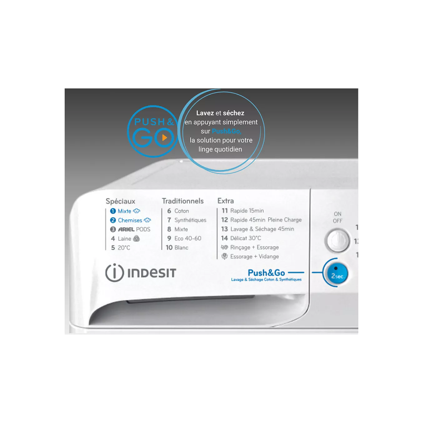 Lave linge séchant hublot INDESIT BDE96435WKVFR – Image 3
