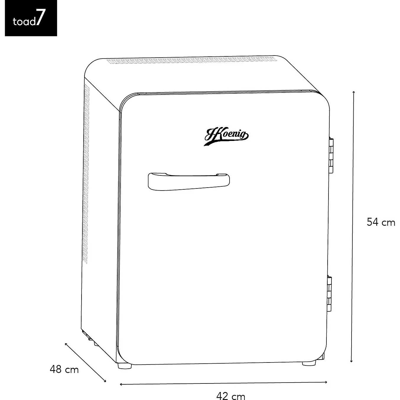 Mini réfrigérateur H.KOENIG TOAD7 – Image 3