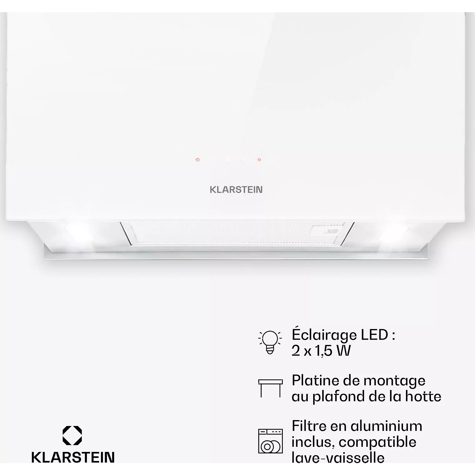 Hotte décorative îlot KLARSTEIN Kronleuchter îlot 60cm – Image 3