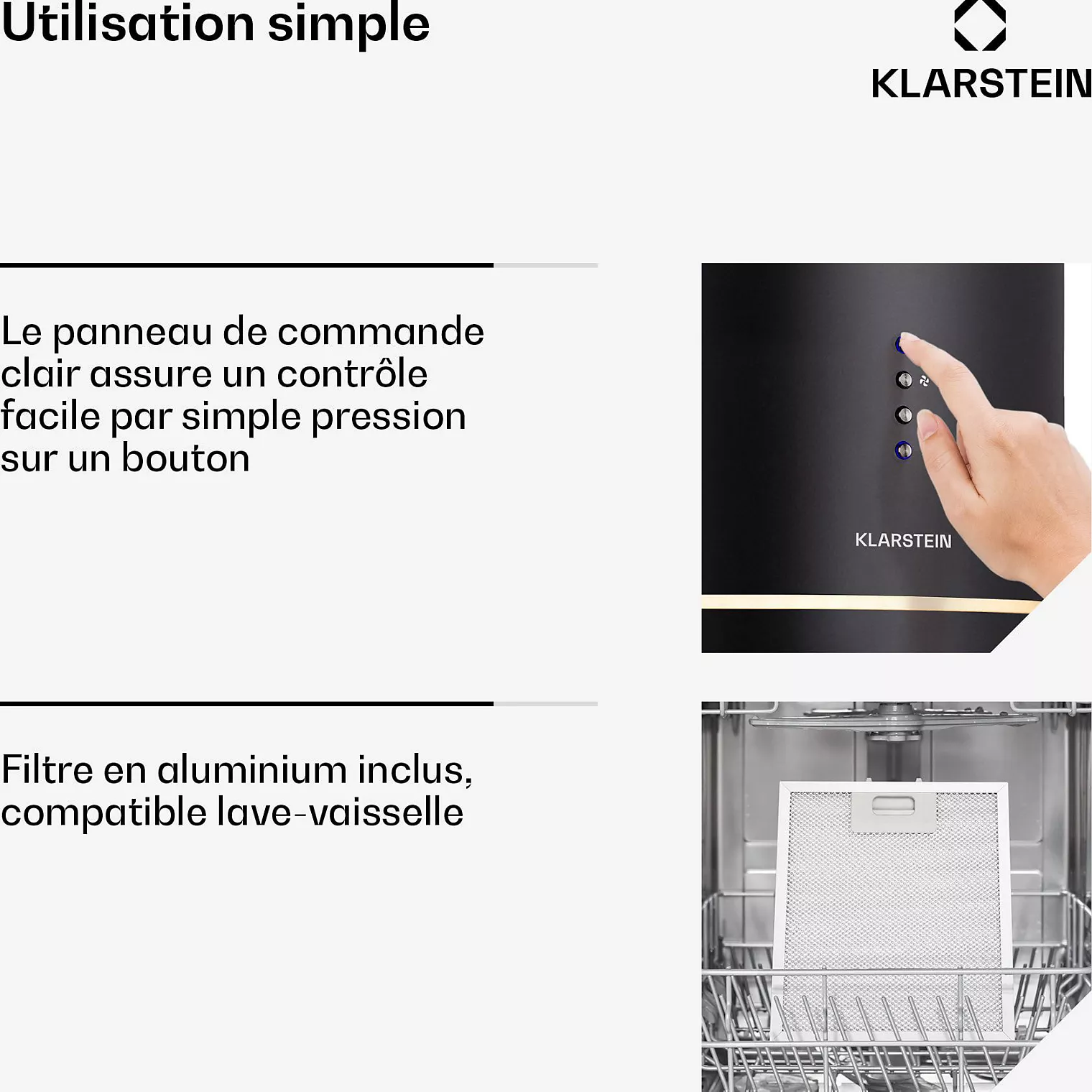 Hotte décorative îlot KLARSTEIN Tron Ambience – Image 5
