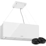 Hotte décorative îlot KLARSTEIN Kronleuchter îlot 90cm 590m³/h LED blanc