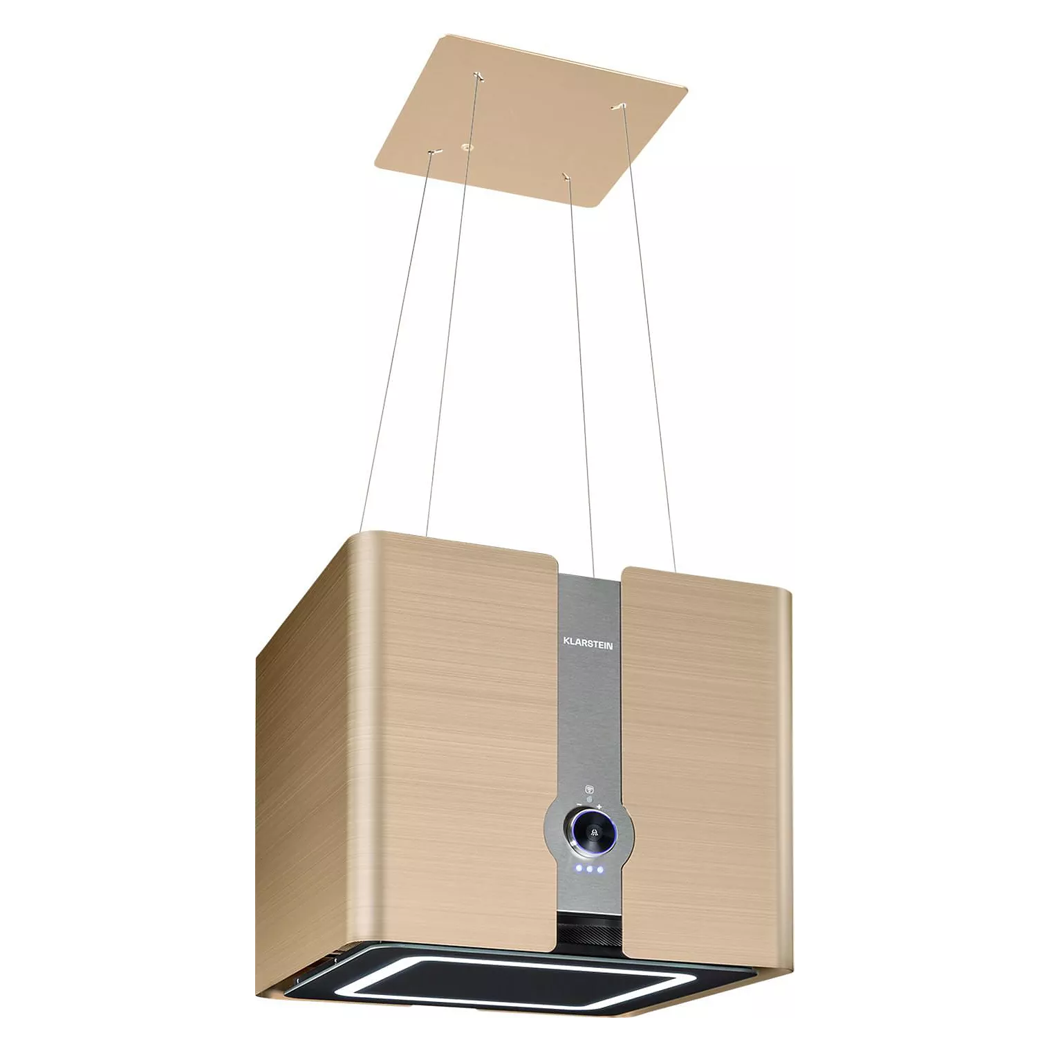 Hotte décorative îlot KLARSTEIN Futurelight îlot 420m³/h Wifi LED inox