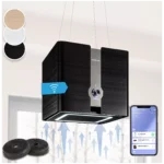 Hotte décorative îlot KLARSTEIN Futurelight îlot 420 m³/h LED Wifi inox