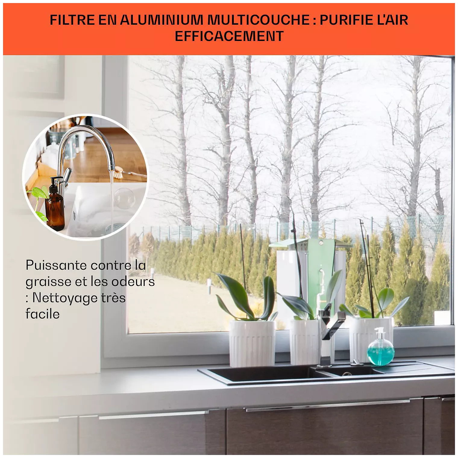 Hotte décorative îlot KLARSTEIN Futurelight îlot – Image 3