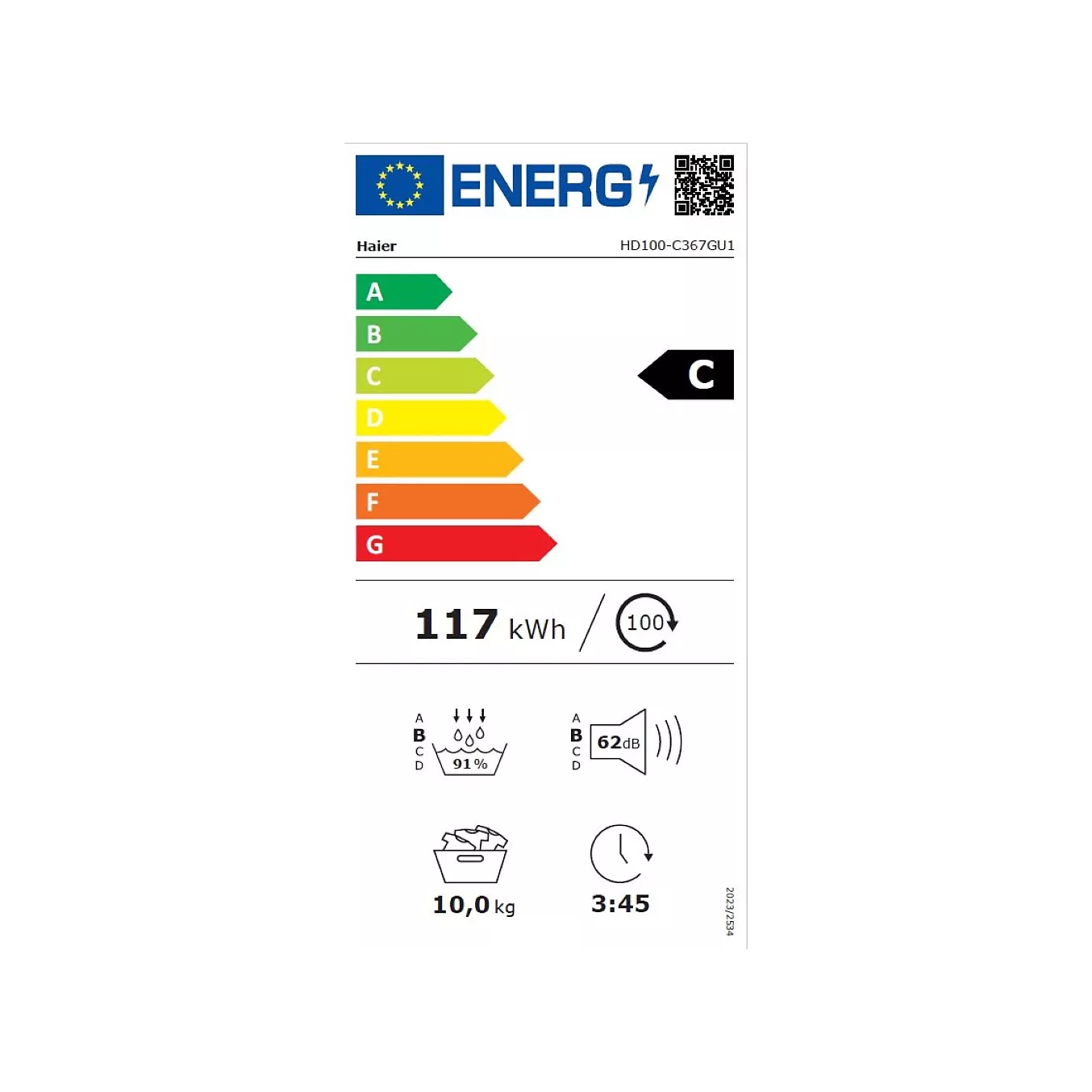 Sèche linge pompe à chaleur HAIER HD100-C367GU1-FR – Image 5