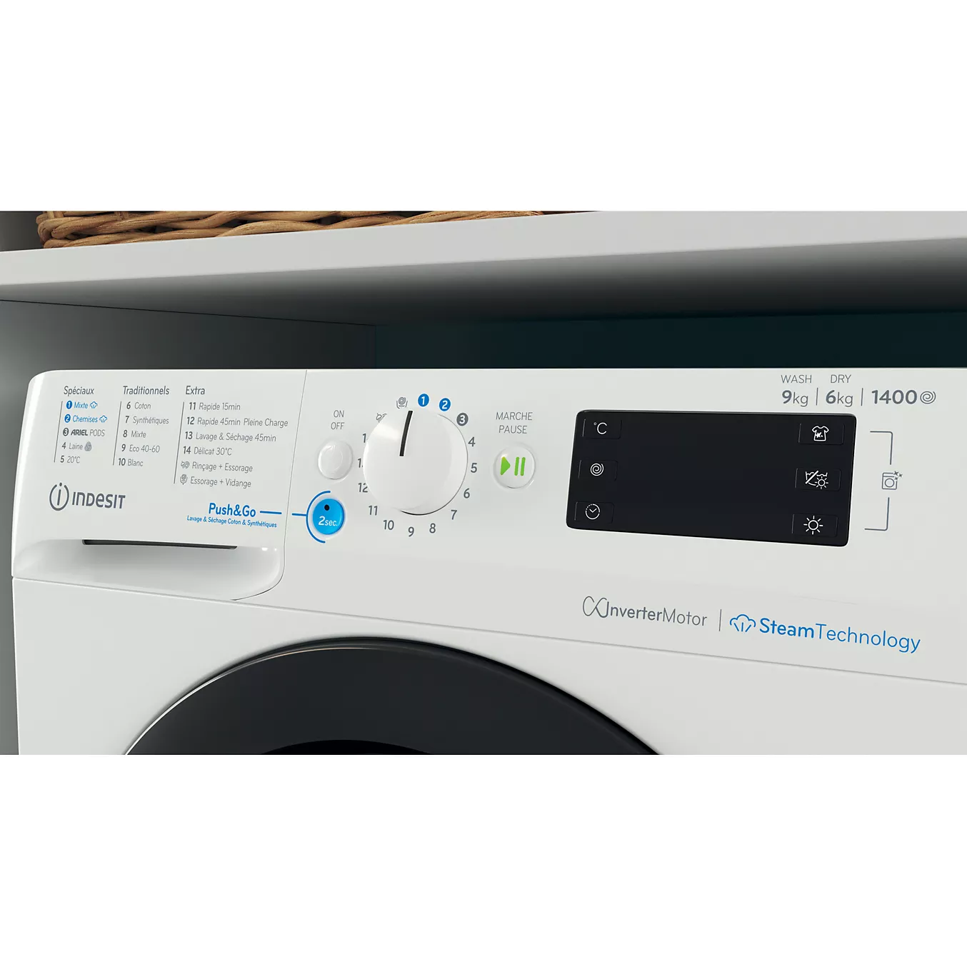 Lave linge séchant hublot INDESIT BDE96435WKVFR – Image 8