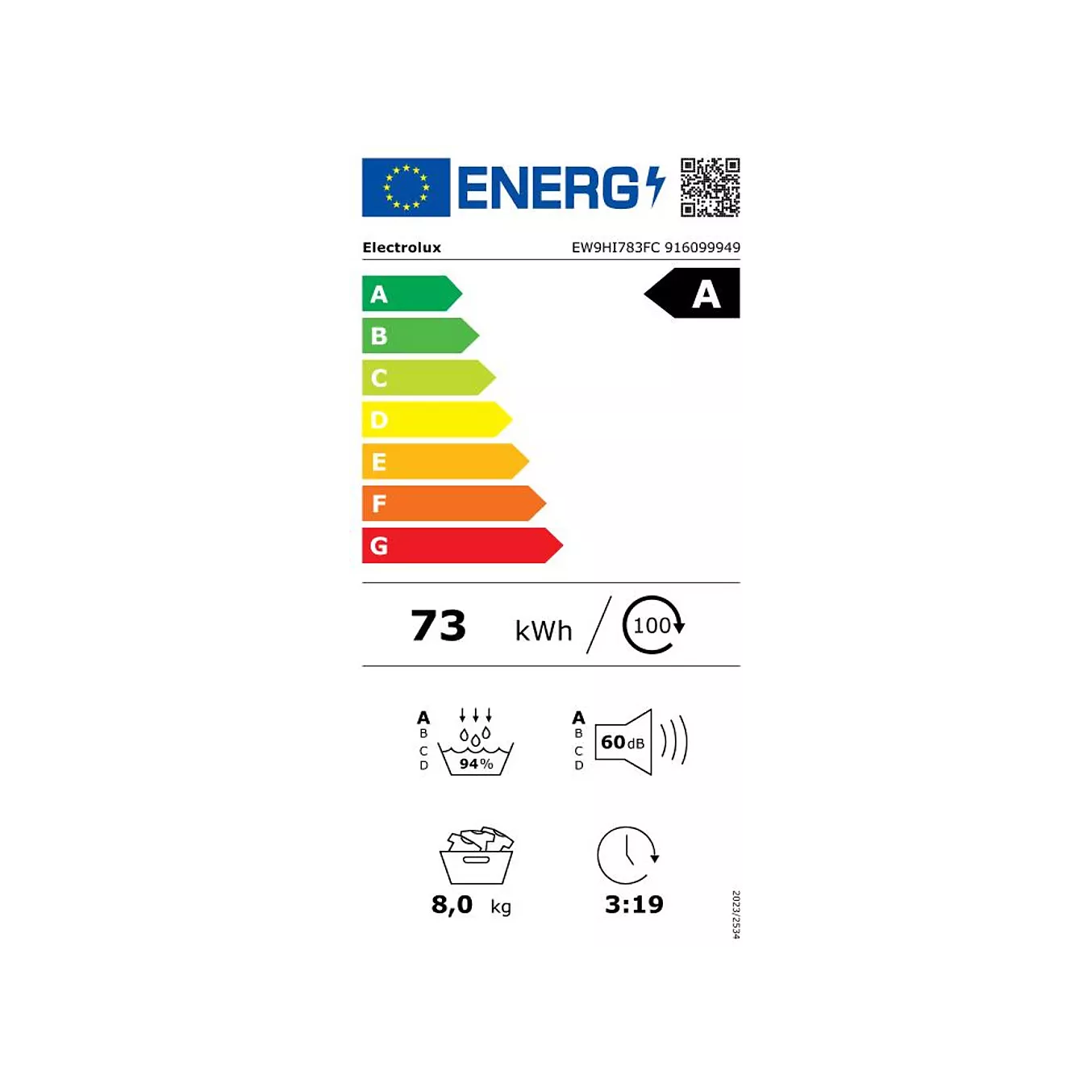 Sèche linge pompe à chaleur ELECTROLUX EW9HI783FC – Image 6