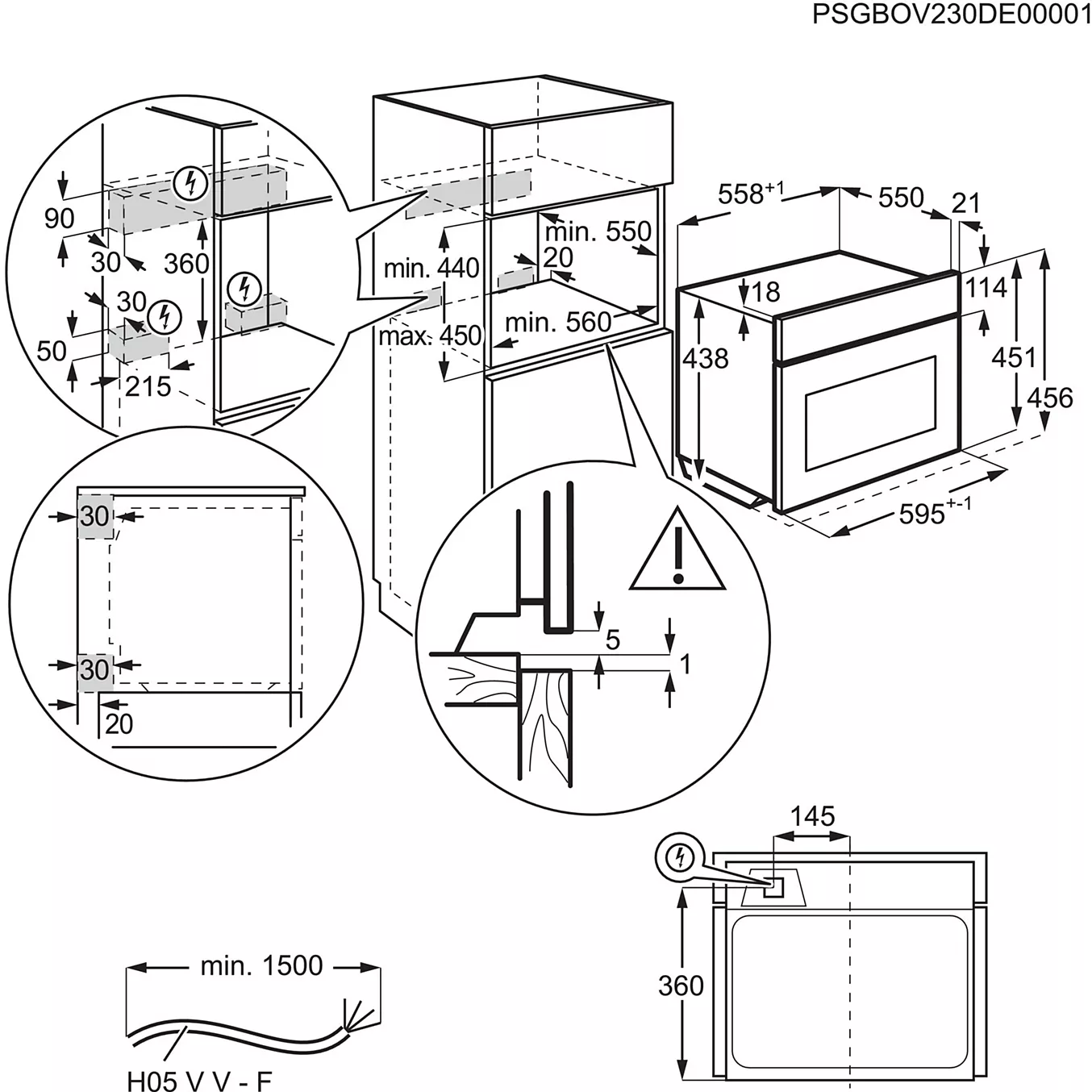 Micro ondes combiné encastrable AEG TK8NK721T – Image 2