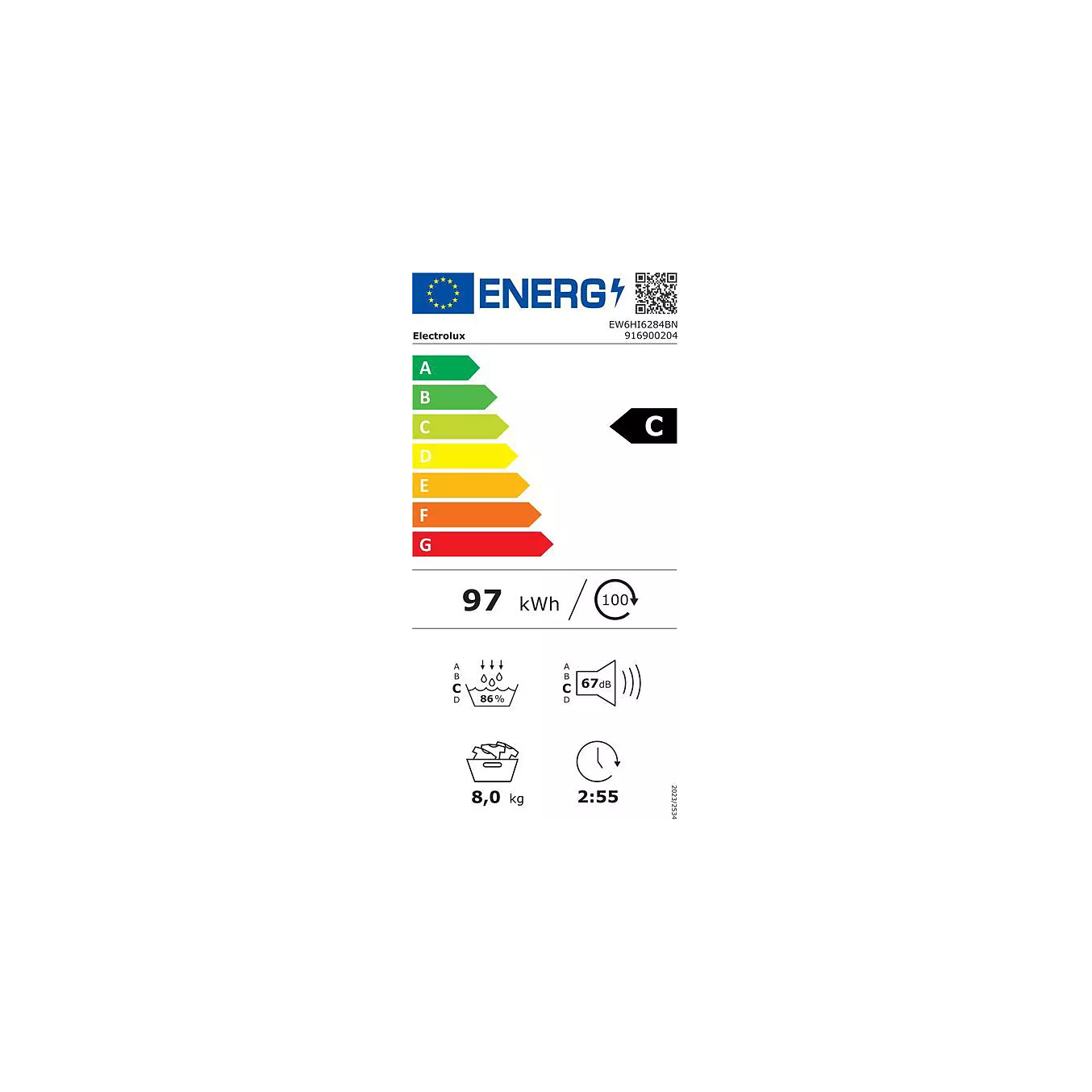 Sèche linge pompe à chaleur ELECTROLUX EW6HI6284BN