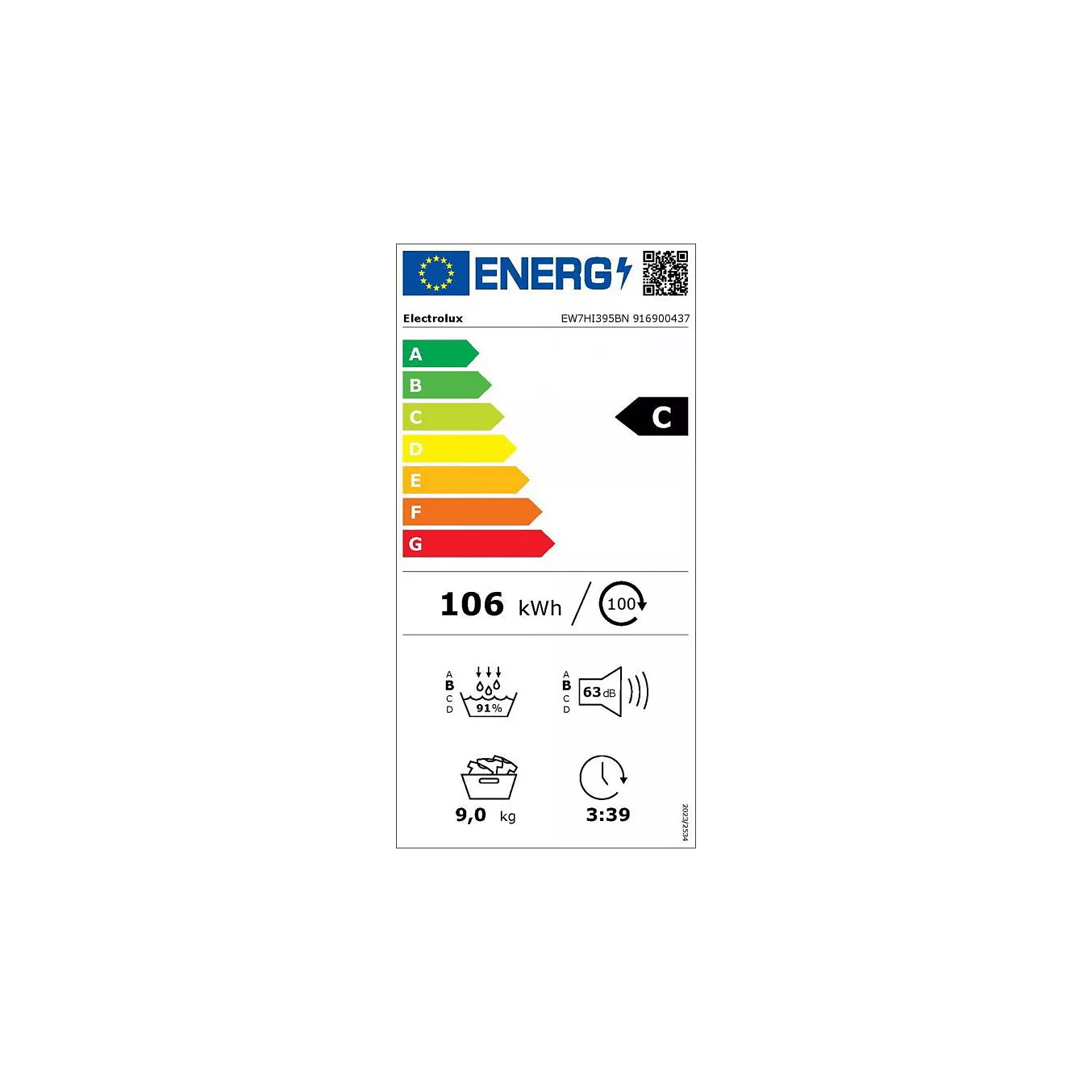 Sèche linge pompe à chaleur ELECTROLUX 8033633