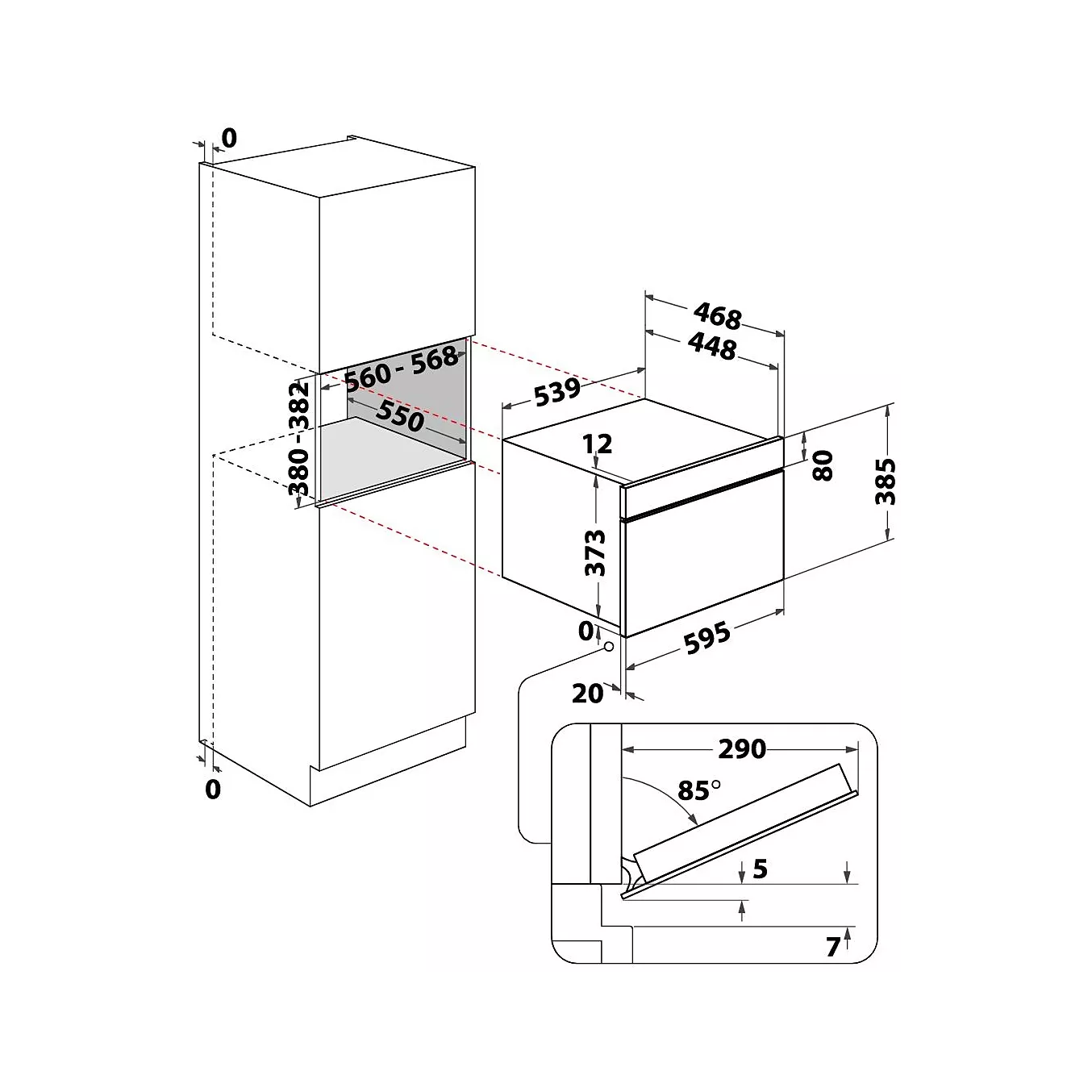Micro ondes grill encastrable WHIRLPOOL WMD7O4TBF – Image 6