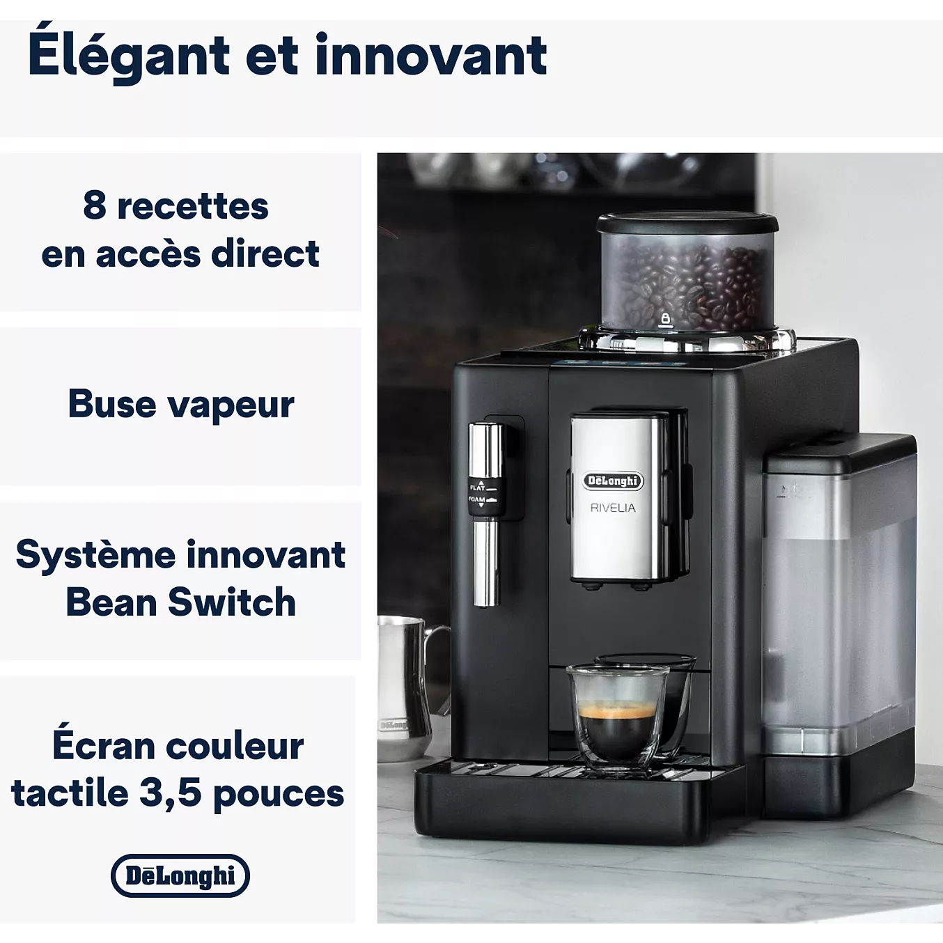 Expresso Broyeur DELONGHI FEB4435.B Rivelia Noire – Image 10