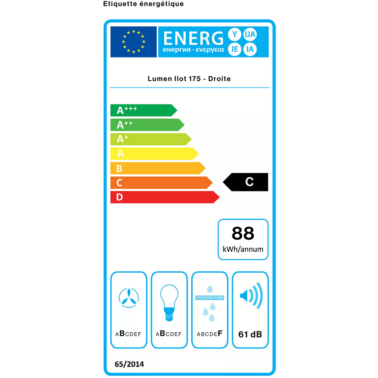 Hotte décorative îlot FALMEC LUMEN2733