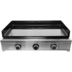 Plancha gaz FORGE ADOUR Modern 75 Inox 3 brûleurs à poser, 74.4x40.2 cm
