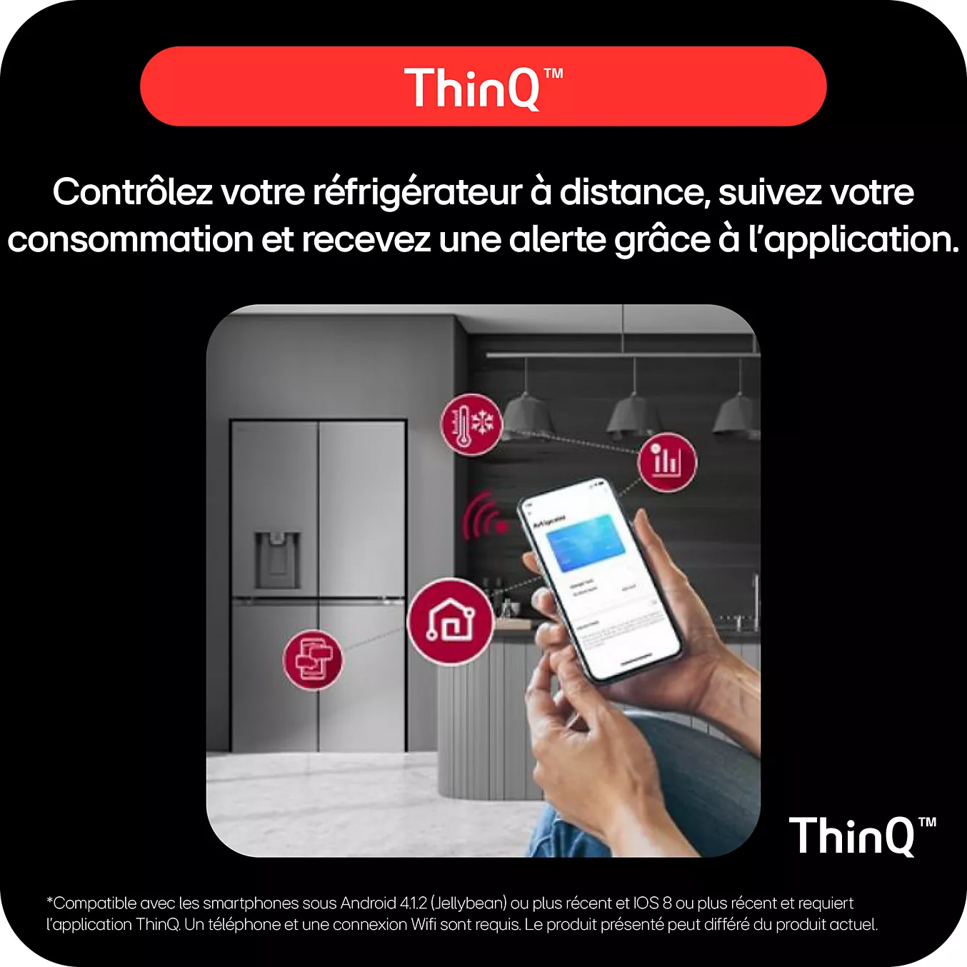 Réfrigérateur multi portes LG GMZ765SBHJ INSTAVIEW