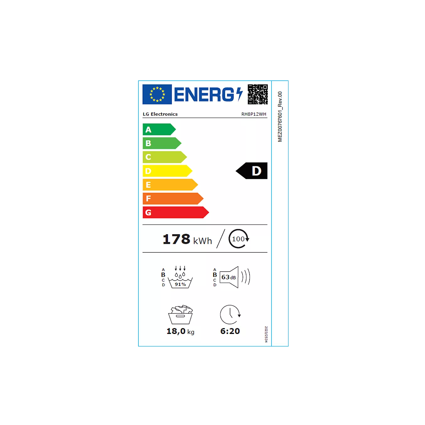 Sèche linge pompe à chaleur LG RH9V51WH – Image 9