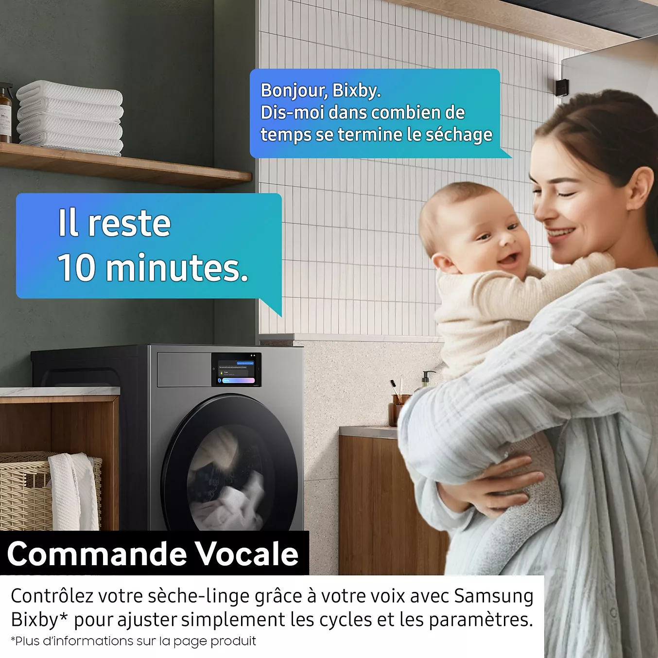 Sèche linge pompe à chaleur SAMSUNG DV90F09F4S – Image 8