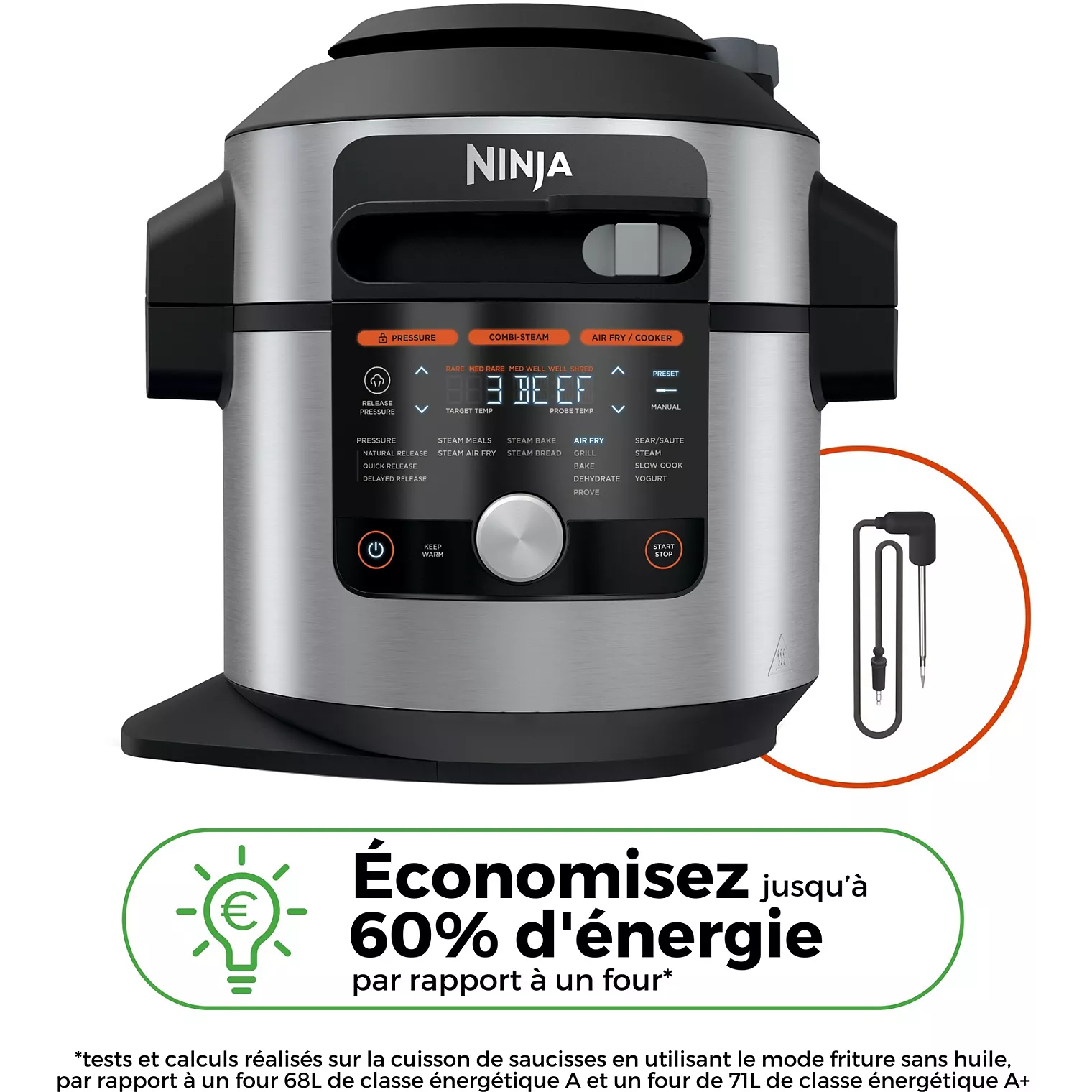 Multicuiseur NINJA Foodi Max OL750EU gris/noir 7,5 L, 14 modes de cuisson dont air fryer