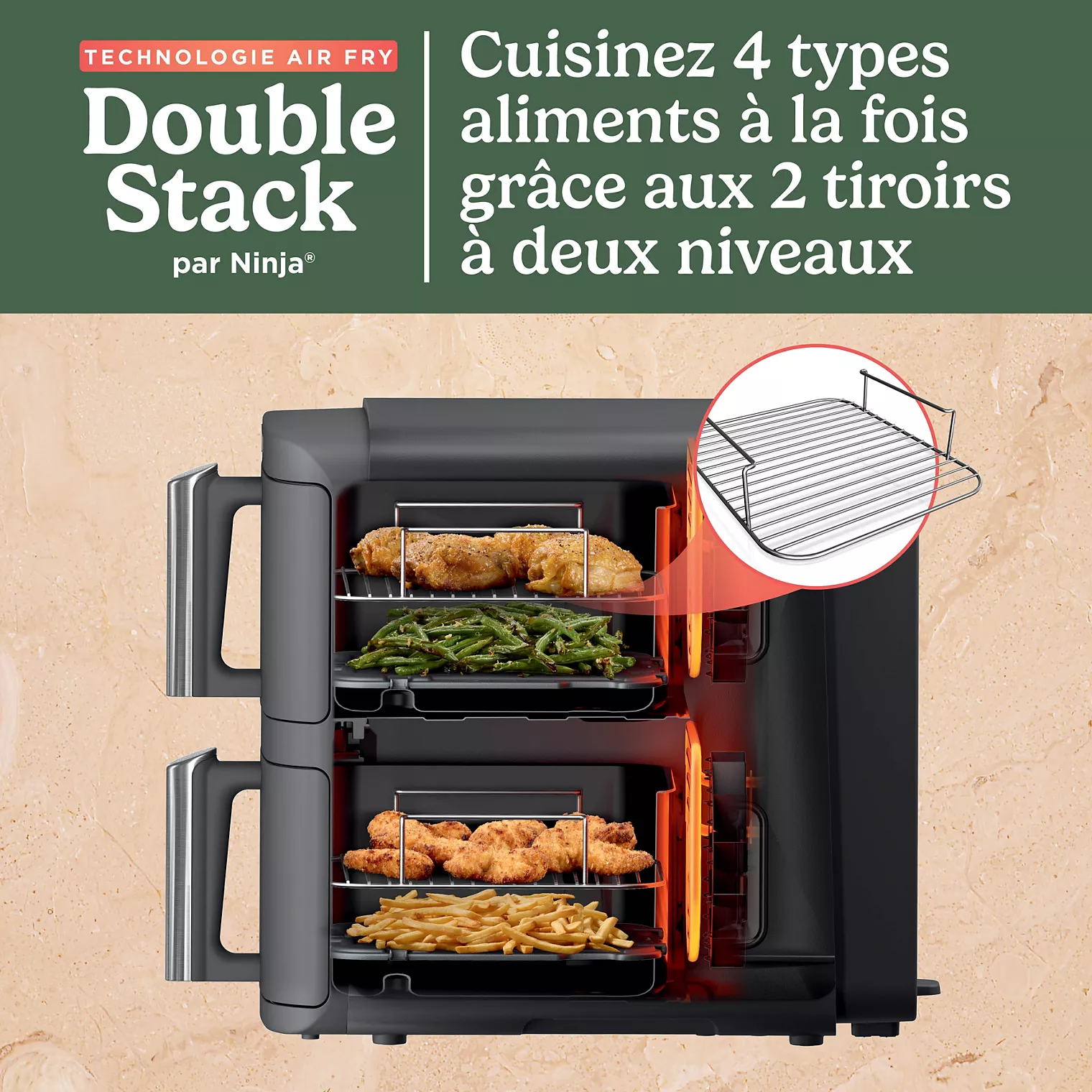 Friteuse sans huile NINJA Double Stack XL 9,5 L SL400EU – Image 6