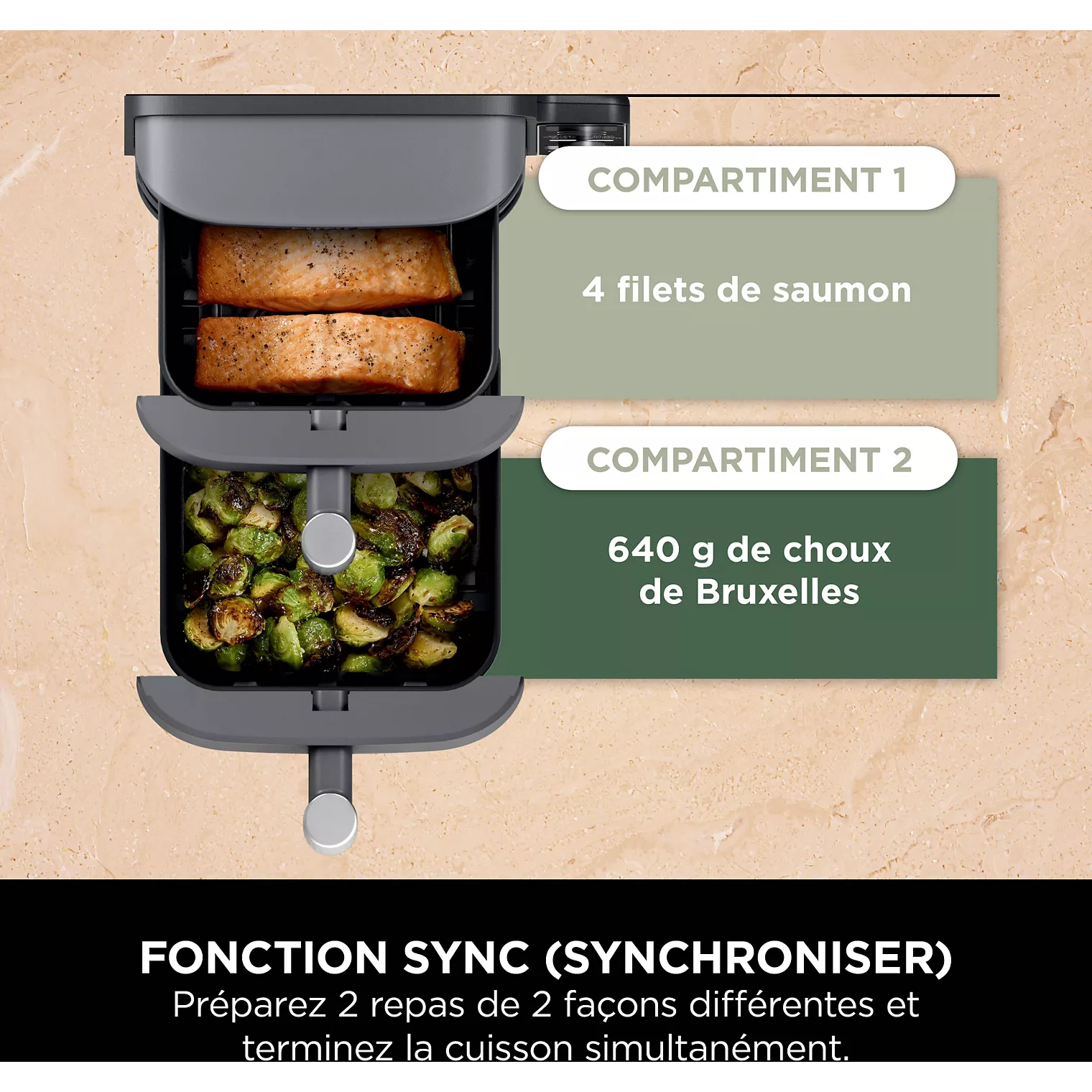 Friteuse sans huile NINJA Double Stack XL 9,5 L SL400EU – Image 4