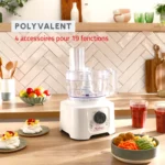Robot multifonction MOULINEX FP542111 Double force compact blanc