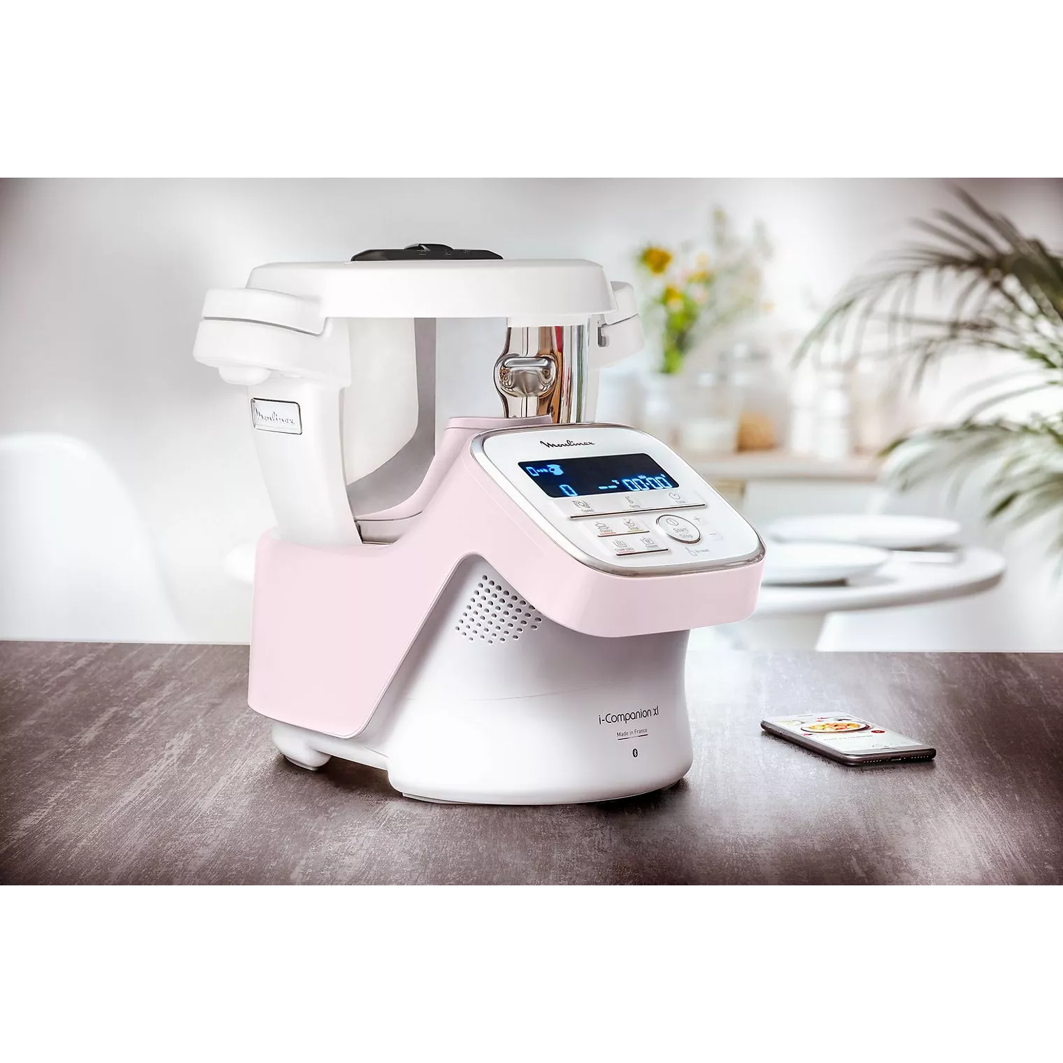 Robot cuiseur MOULINEX connect I-Companion XL Rose HF90E700