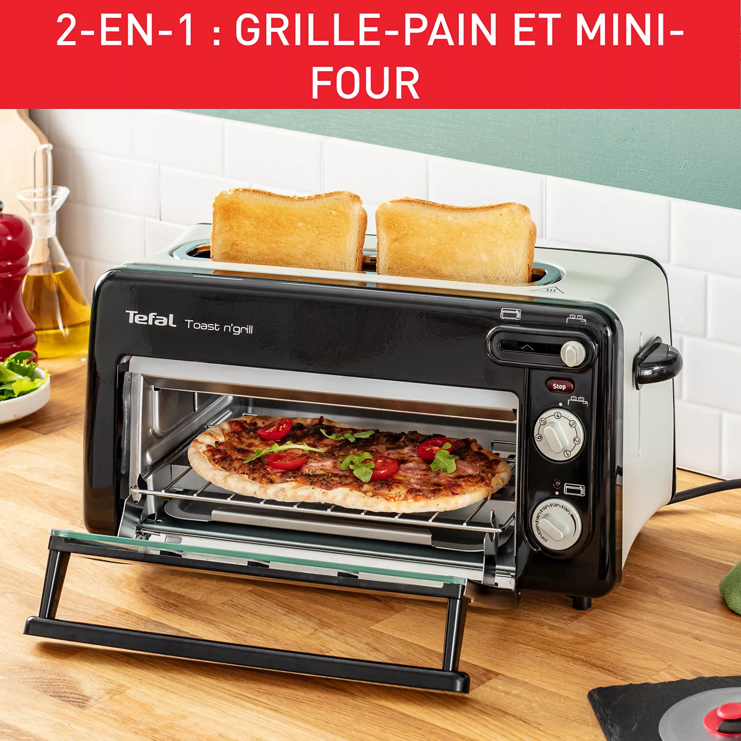 Grille-pain TEFAL Toast'n grill mini four TL600830