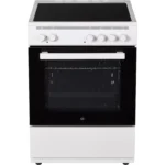 Les points forts du produit On adore Son four de grande capacité (72 L), idéal pour cuisiner de grands plats en une seule cuisson. Dimensions l x h x p : 60 x 60 x 85 cm 4 foyers, vitrocéramique Four principal : 72 L, Four électrique Nettoyage manuel