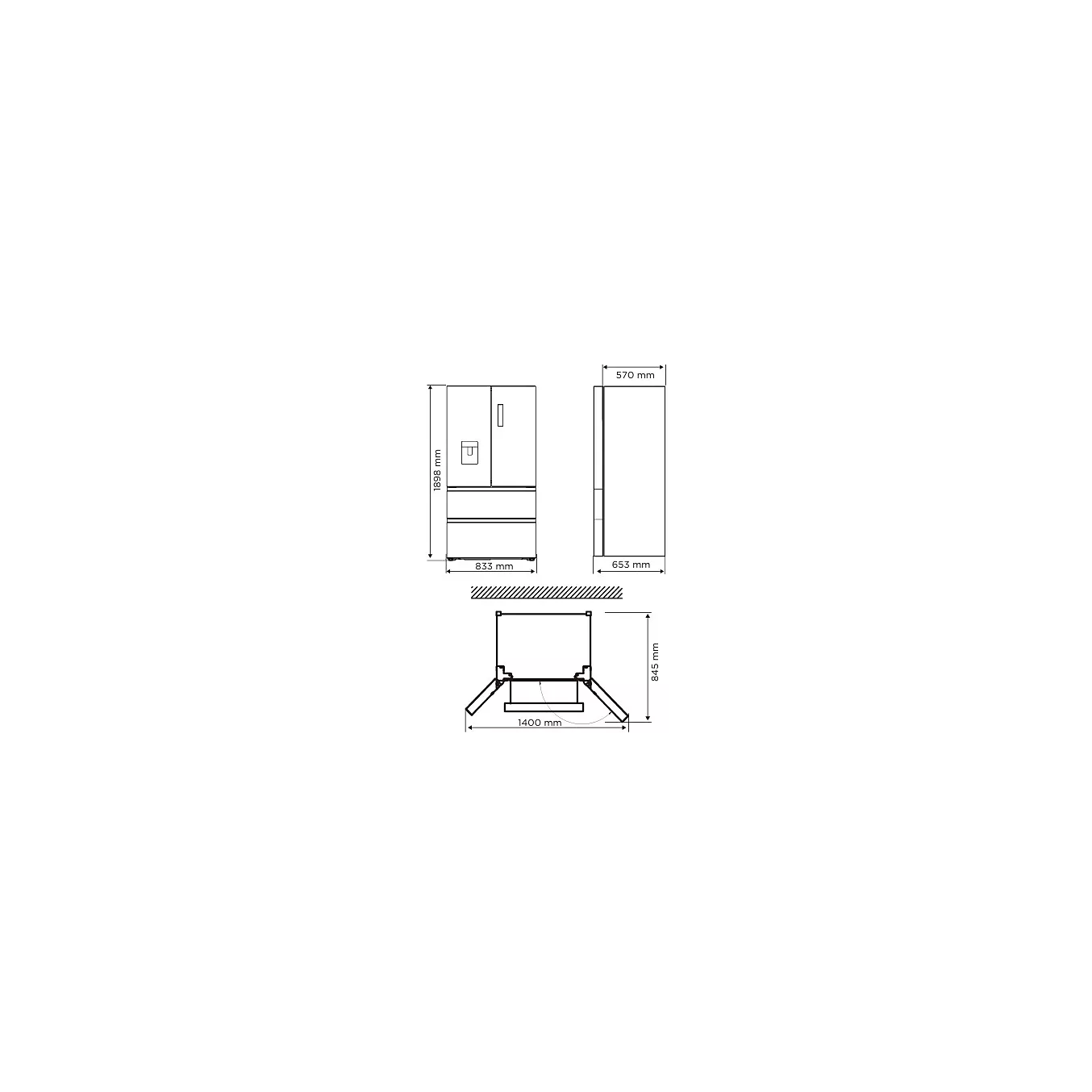 Réfrigérateur multi portes ESSENTIELB ERMVDE190-85min1 – Image 4