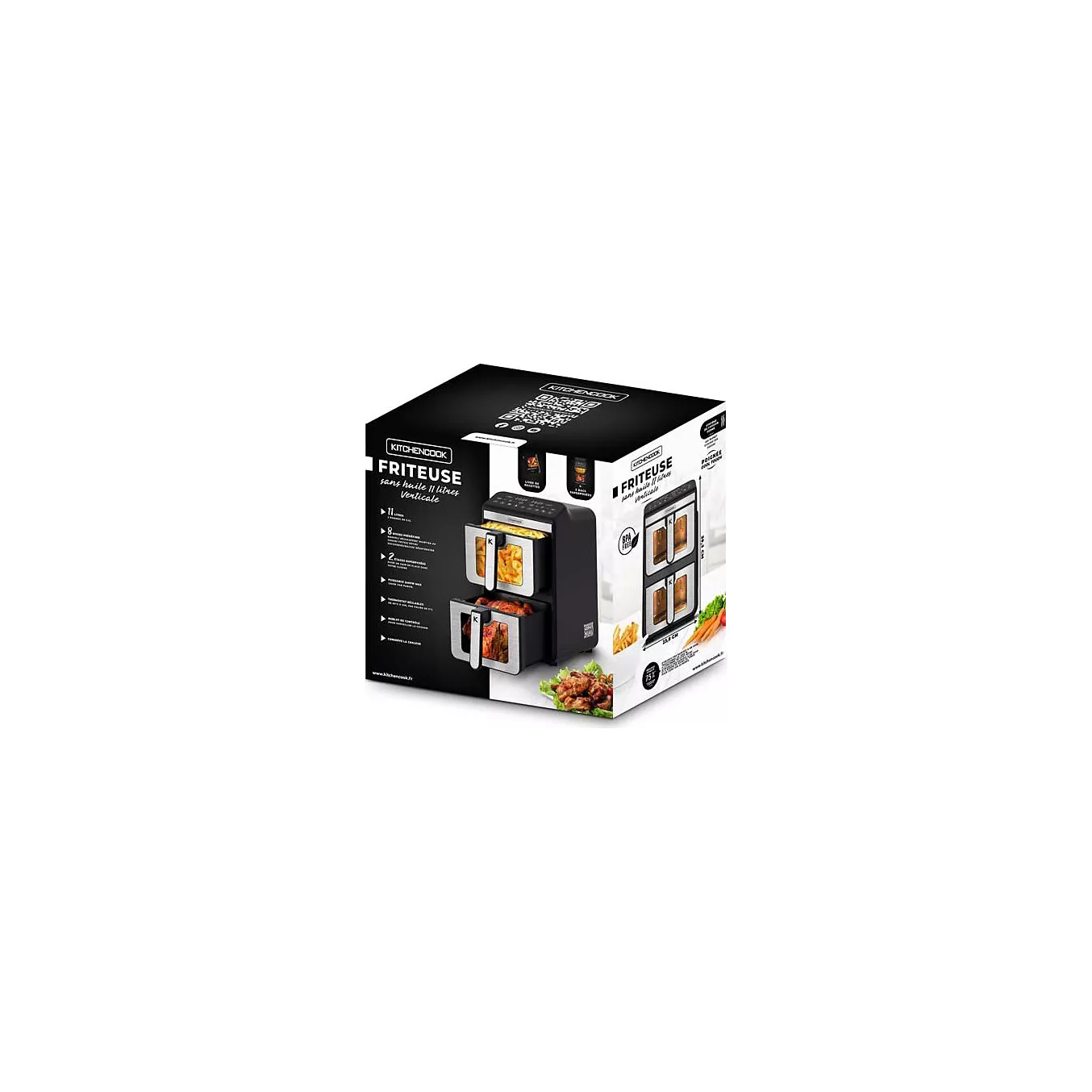 Friteuse sans huile KITCHENCOOK Kitchencook - Double Friteuse – Image 2