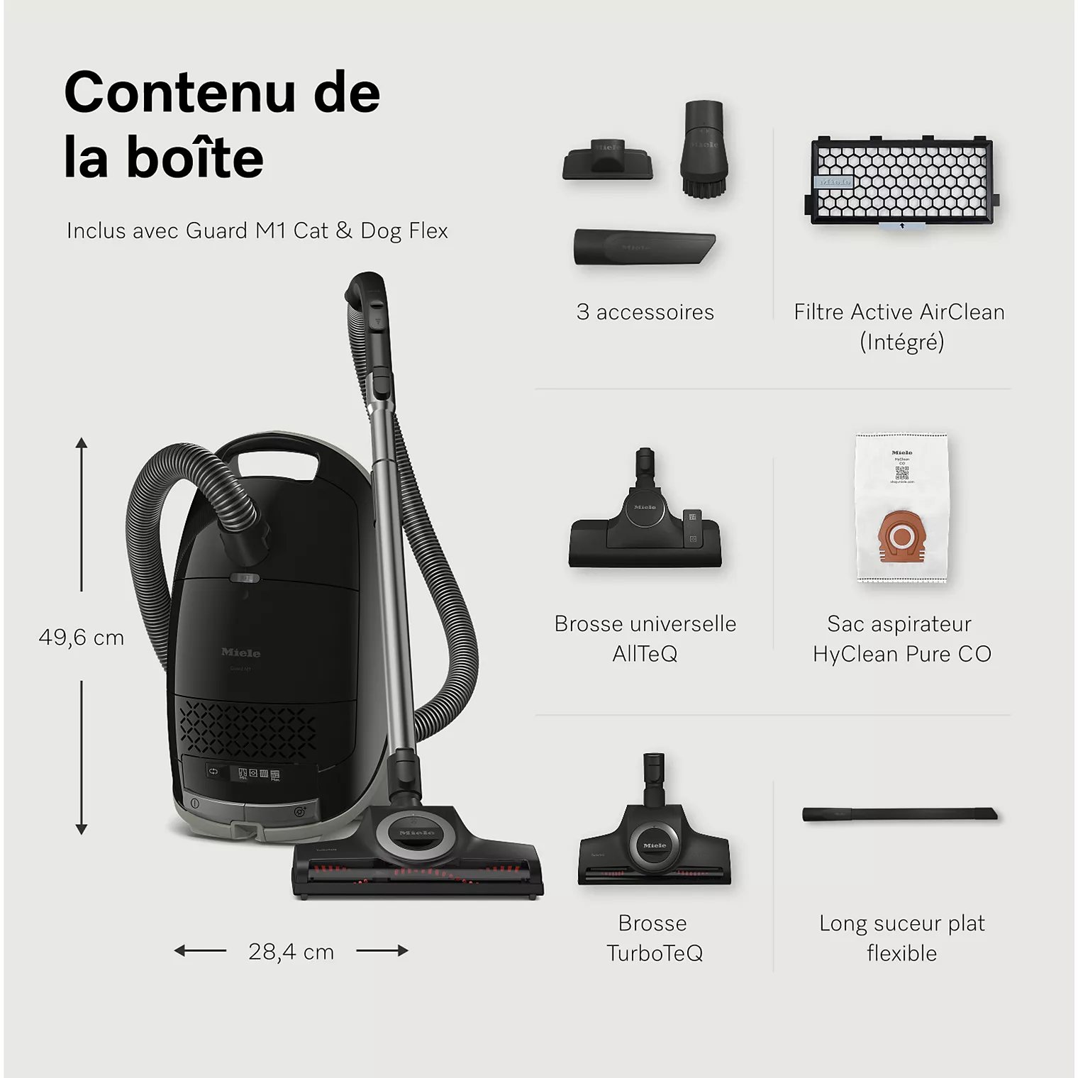 Aspirateur avec sac MIELE Guard M1 Cat & Dog Flex Noir