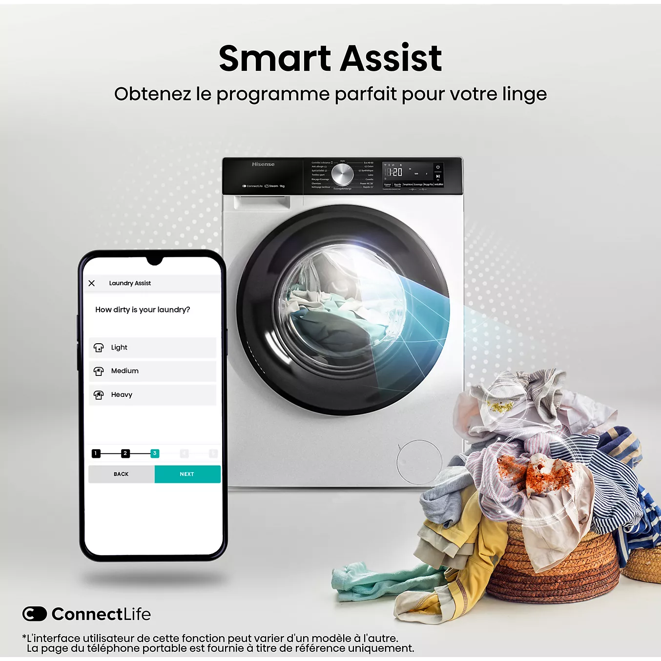 Lave linge hublot HISENSE WF3S9043BB3 – Image 5