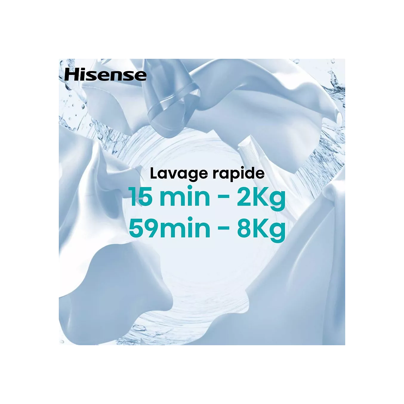 Lave linge compact HISENSE LL Front HISENSE WF5I8043BWF iFit – Image 7