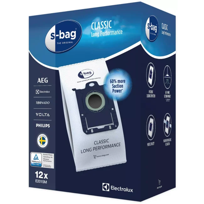 Aspirateur avec sac ELECTROLUX Pure D8 PD82-4ST + Sac aspirateur ELECTROLUX E201SM S bag Long Performance