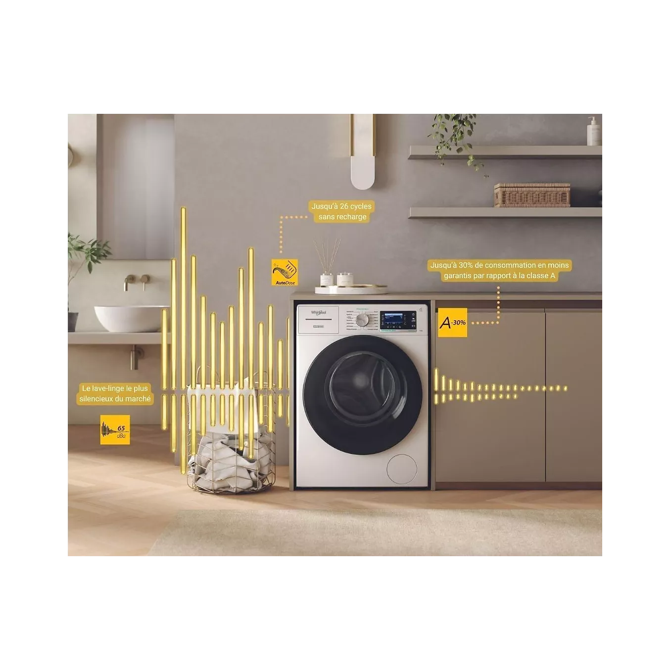 Lave linge hublot WHIRLPOOL W7X89B SILENCE FR – Image 4