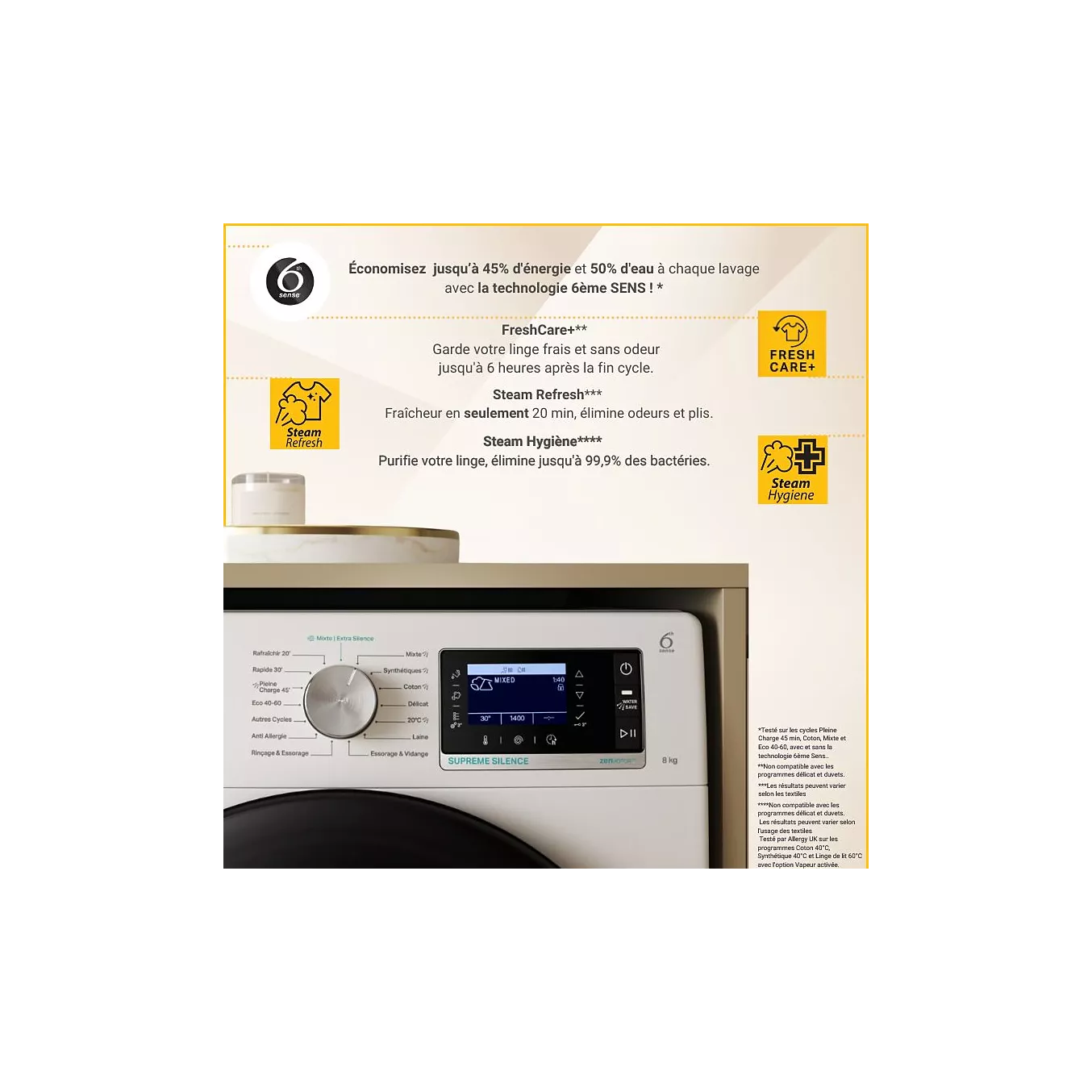 Lave linge hublot WHIRLPOOL W7X89B SILENCE FR – Image 5
