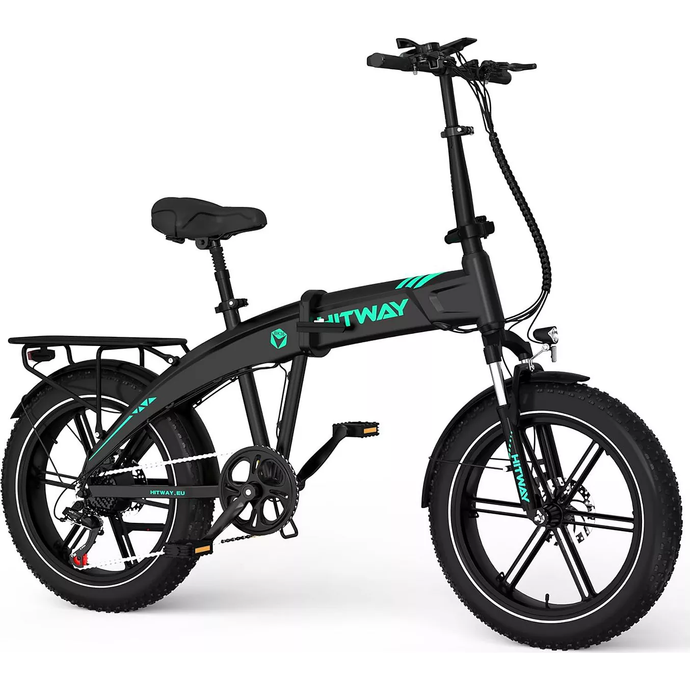 Vélo électrique HITWAY Pliable 20" x4.0 - 48V10,4Ah - BK36 Noir – Image 7