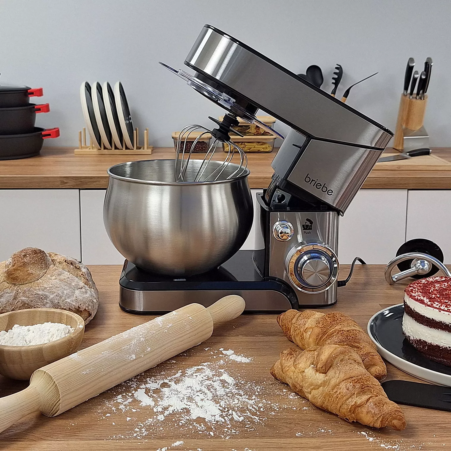 Robot pâtissier BRIEBE Boulangerie Cuisine KM1114 5L 6 Vitesses – Image 3