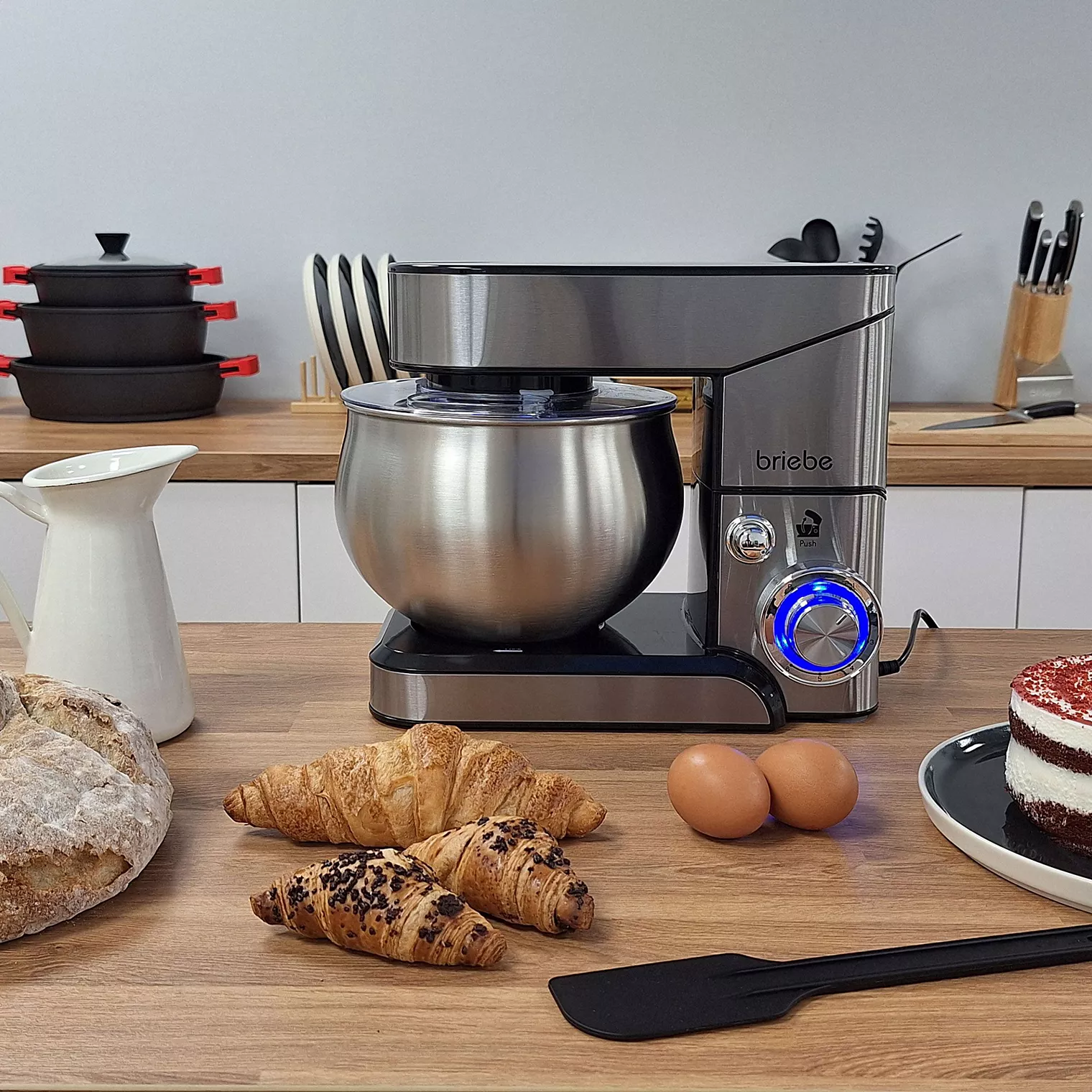 Robot pâtissier BRIEBE Boulangerie Cuisine KM1114 5L 6 Vitesses