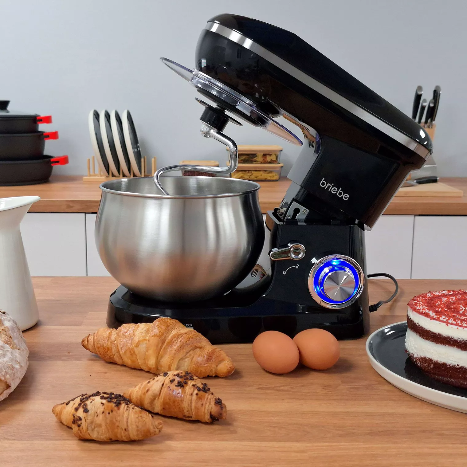 Robot pâtissier BRIEBE Boulangerie Cuisine KM1164 5L 6 Vitesses