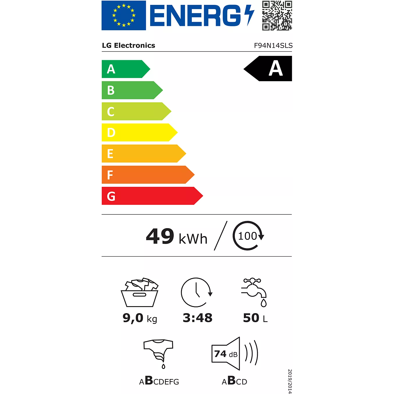 Lave linge compact LG F94N14SLS – Image 6