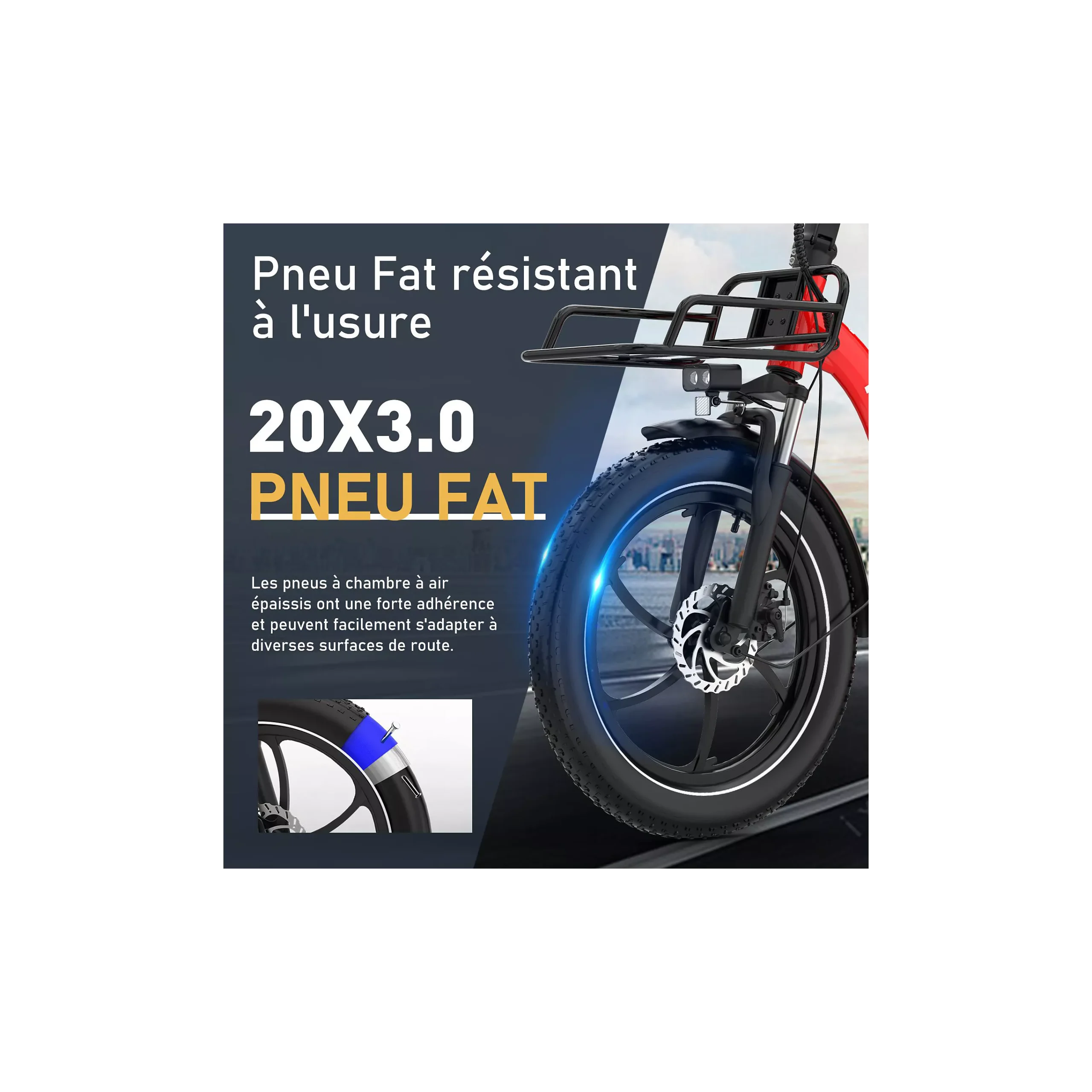 Vélo électrique HITWAY VAE 20 Pouces Pliable 36V15.6Ah Rouge