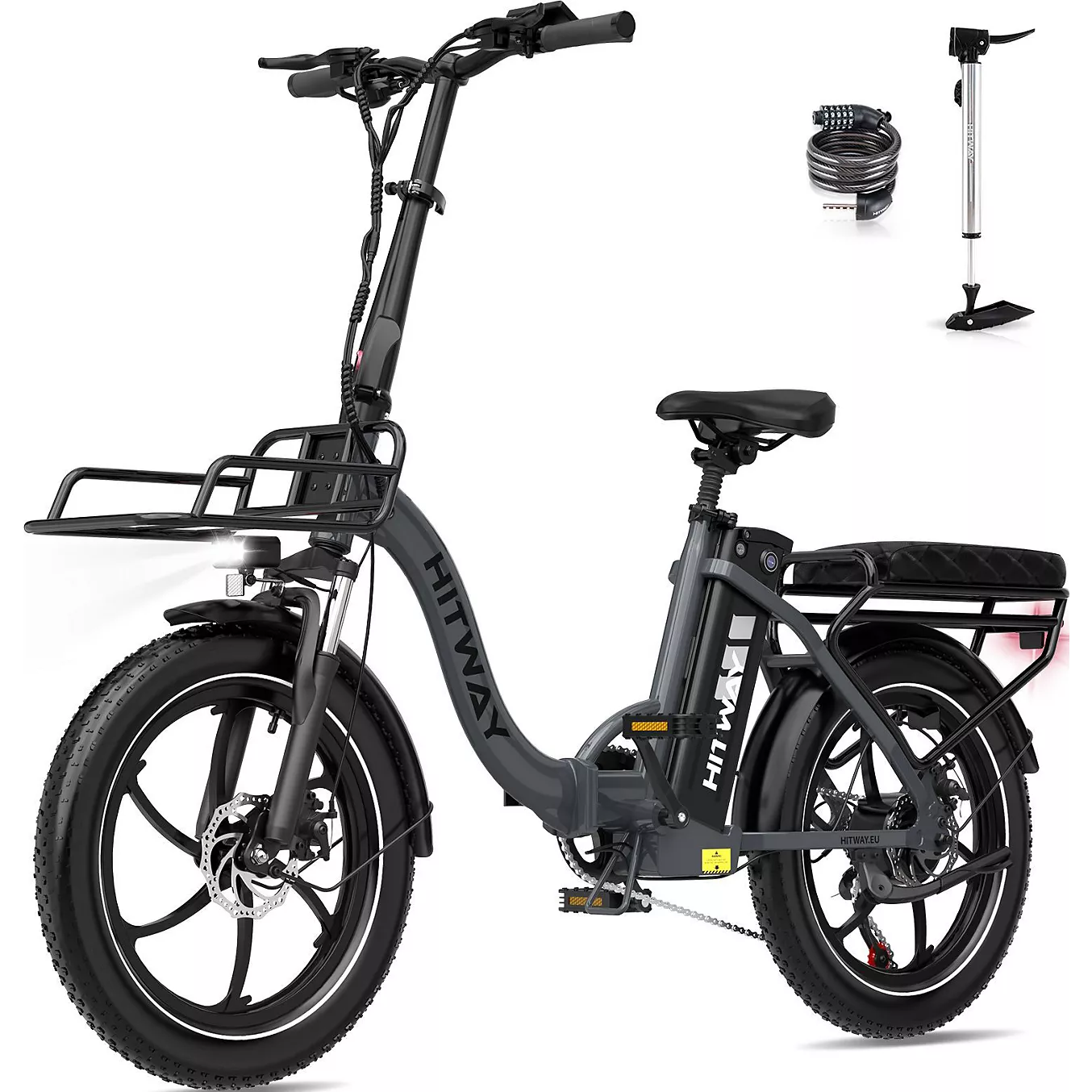 Vélo électrique HITWAY VAE 20 Pouces Pliable 36V15.6Ah Argent