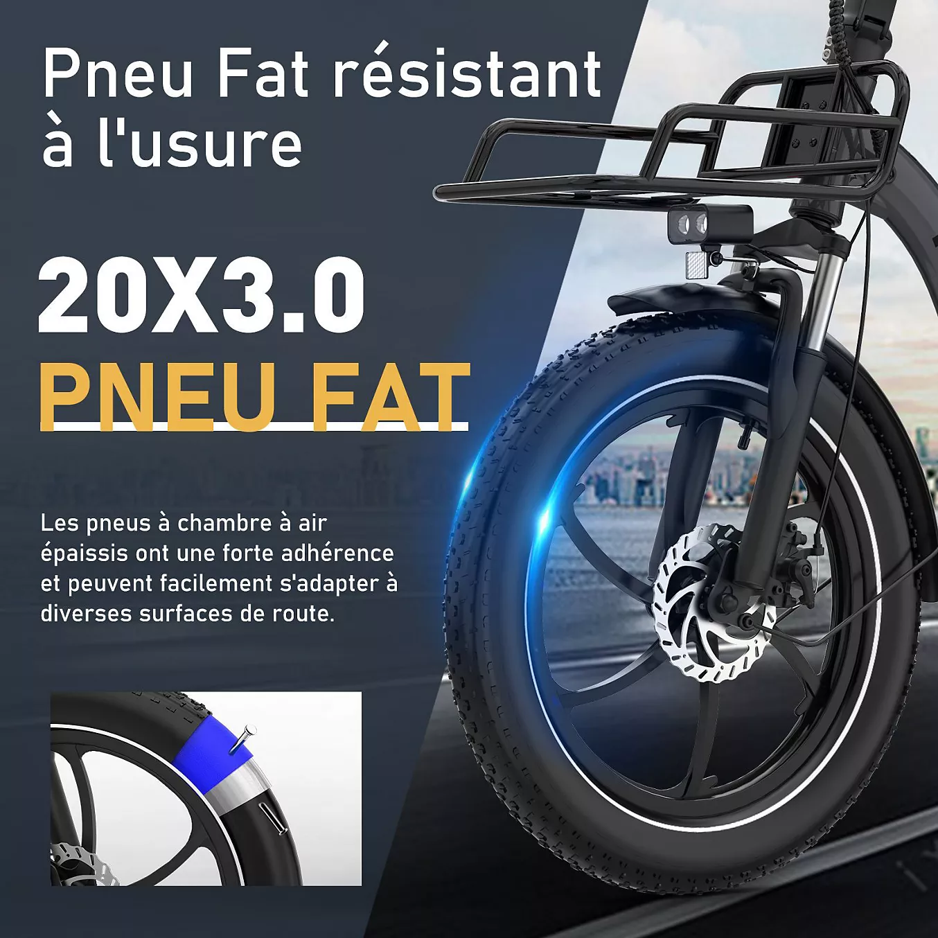 Vélo électrique HITWAY VAE 20 Pouces Pliable 36V15.6Ah Argent