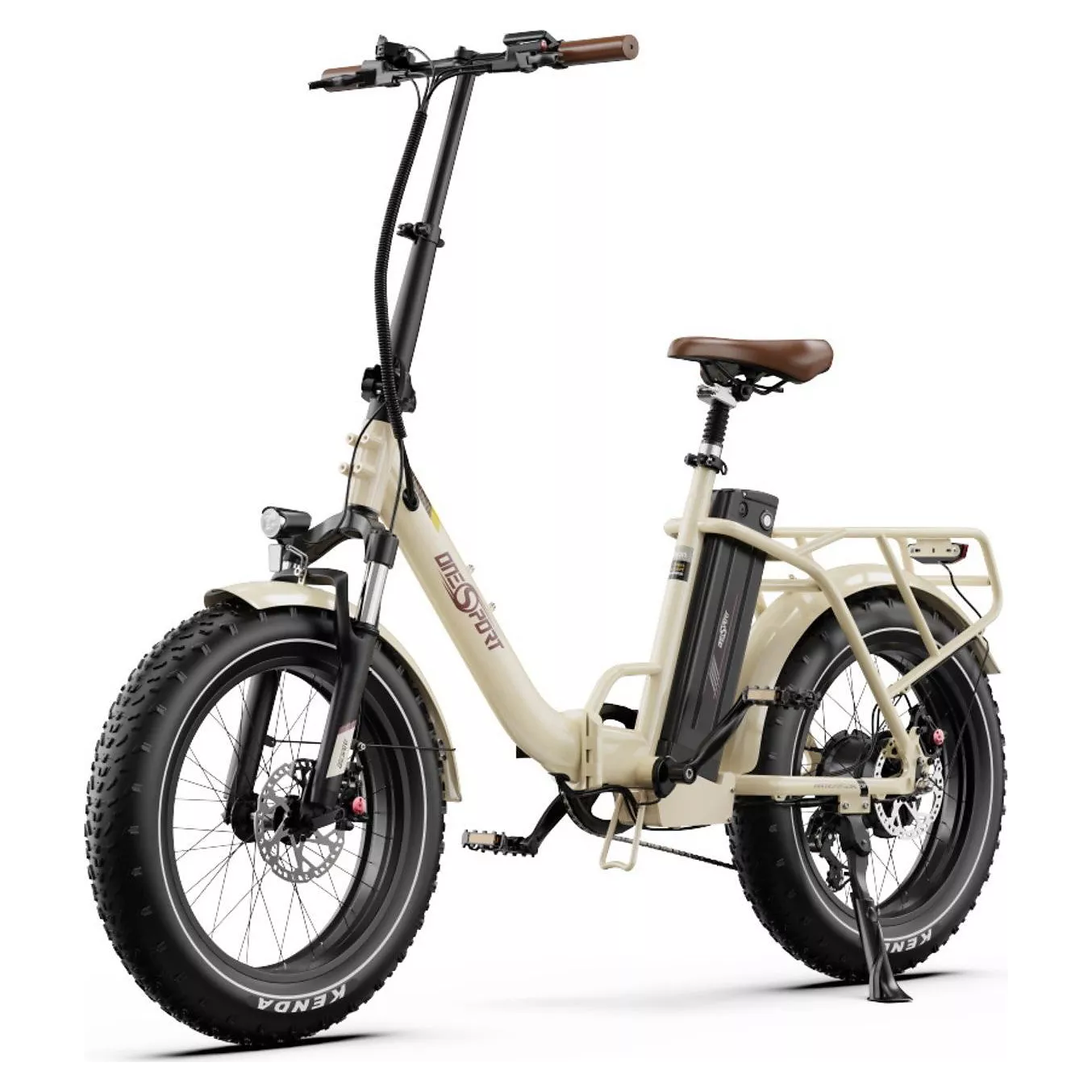 Vélo électrique ONESPORT OT16 MAX 500W 48V18AH Beige – Image 6